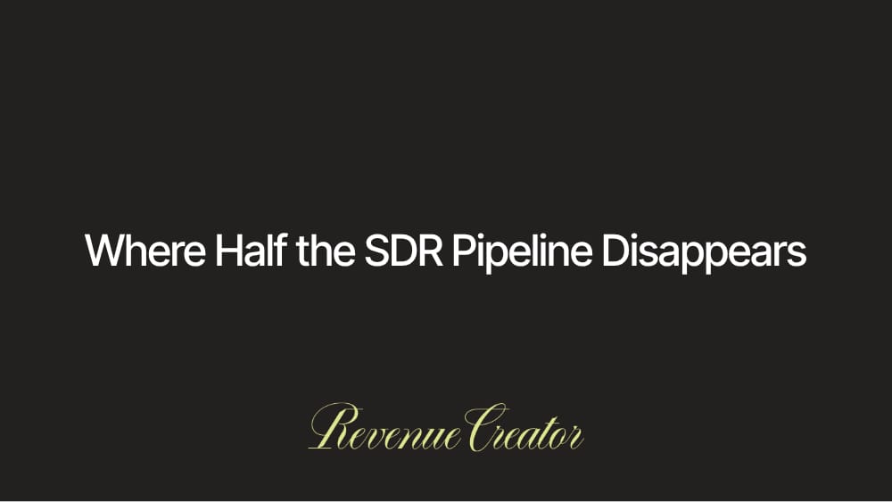 Where Half the SDR Pipeline Disappears article artwork