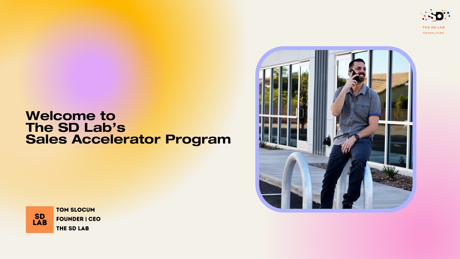 Opening slide of the Kustomer Sales Accelerator kickoff workshop deck.