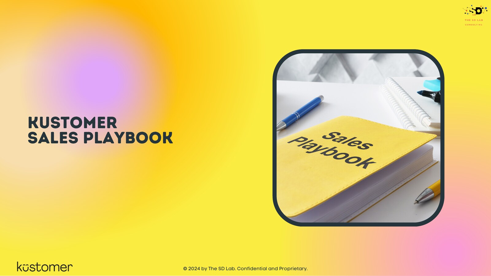 Cover page of the Kustomer-branded sales rep playbook.